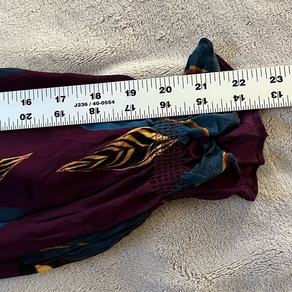 Anthropologie Farm Rio Jennifer Blouse Top Boho   Feminine Size Medium Purple - Picture 14 of 16